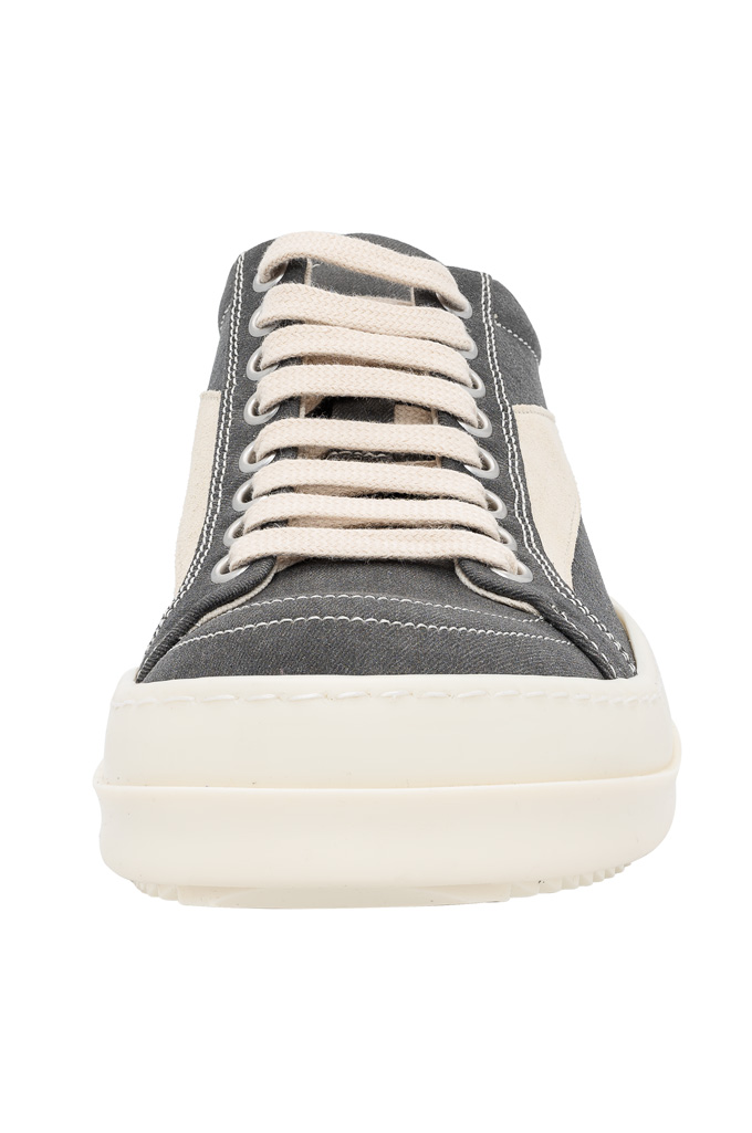 Rick Owens DRKSHDW Vintage Sneaks - Overdyed Foil Denim Dark Dust