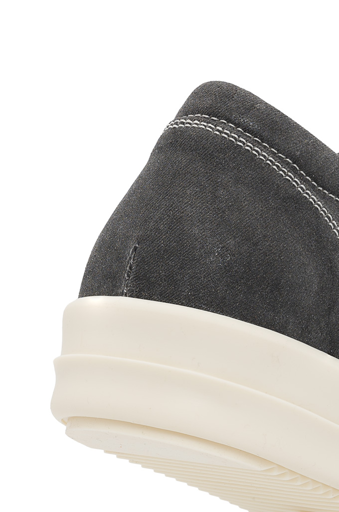 Rick Owens DRKSHDW Vintage Sneaks - Overdyed Foil Denim Dark Dust
