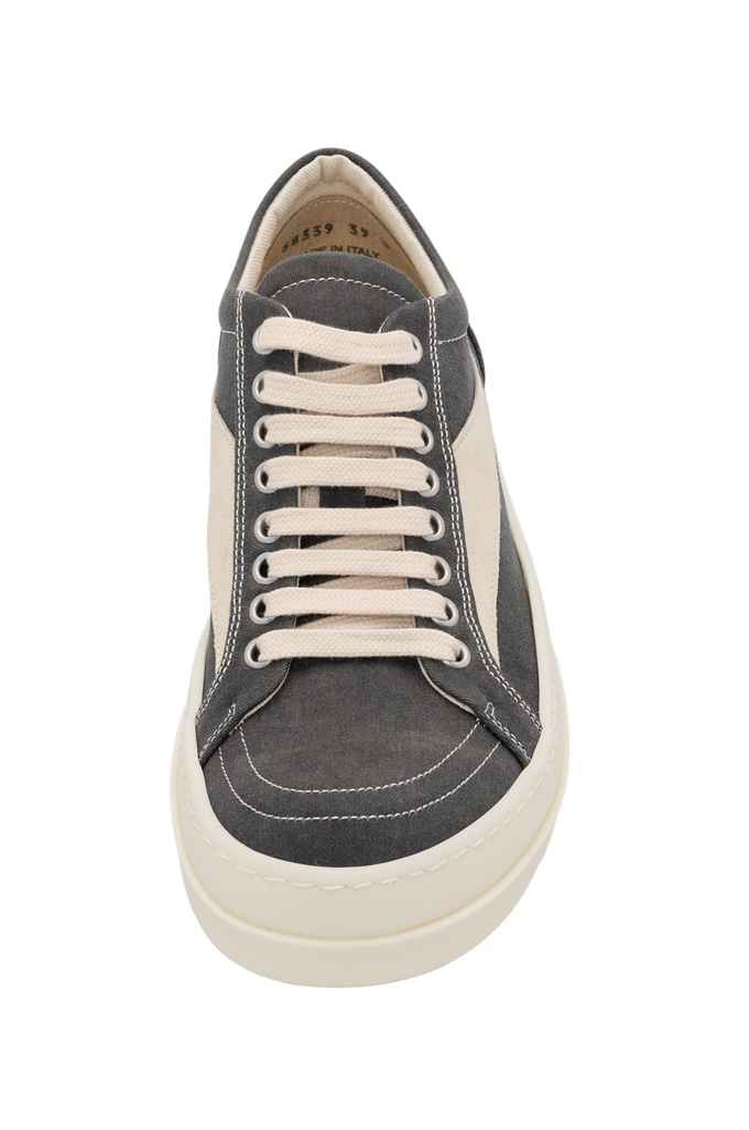 Rick Owens DRKSHDW Vintage Sneaks - Overdyed Foil Denim Dark Dust