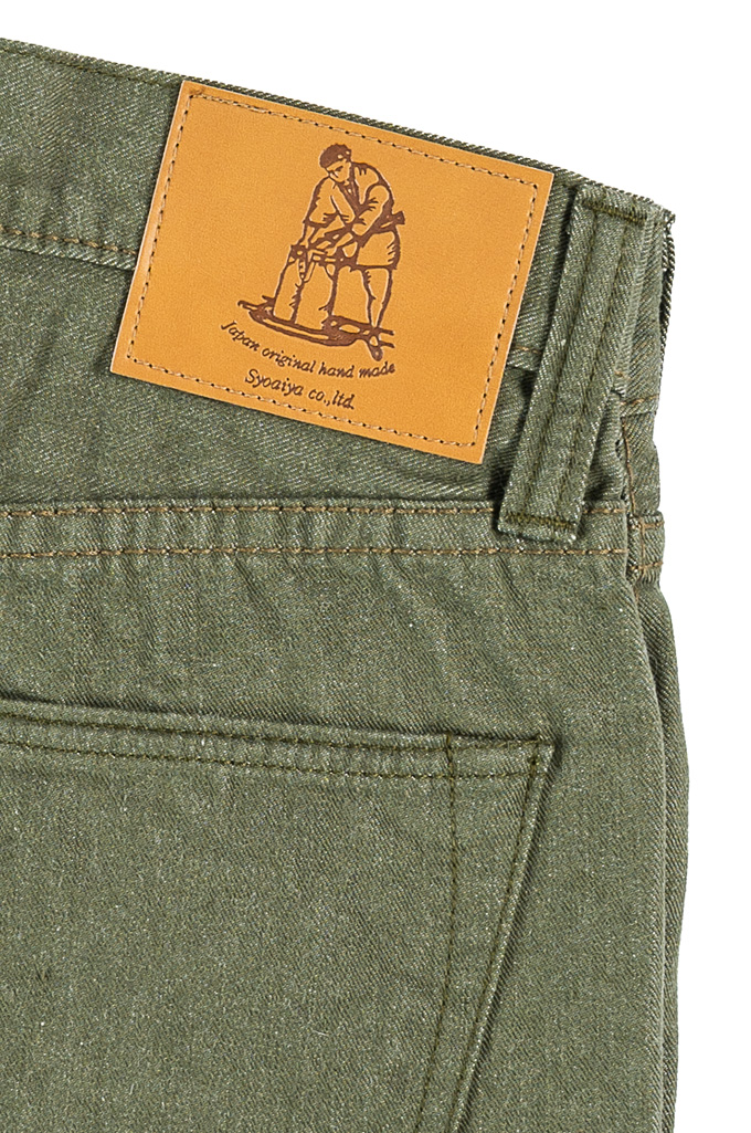 Pure Blue Japan 12oz Selvedge Chinos - 1181-OLV-019 - Olive Relaxed Tapered
