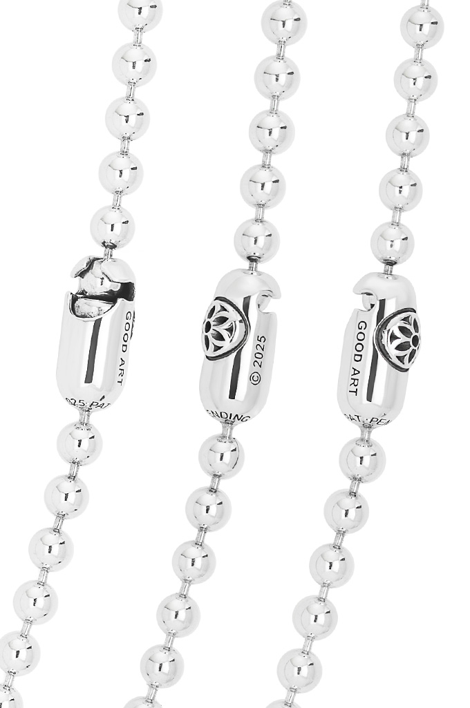 Good Art Sterling Silver Poplock Ballchain Necklace - 2026 Revised Edition