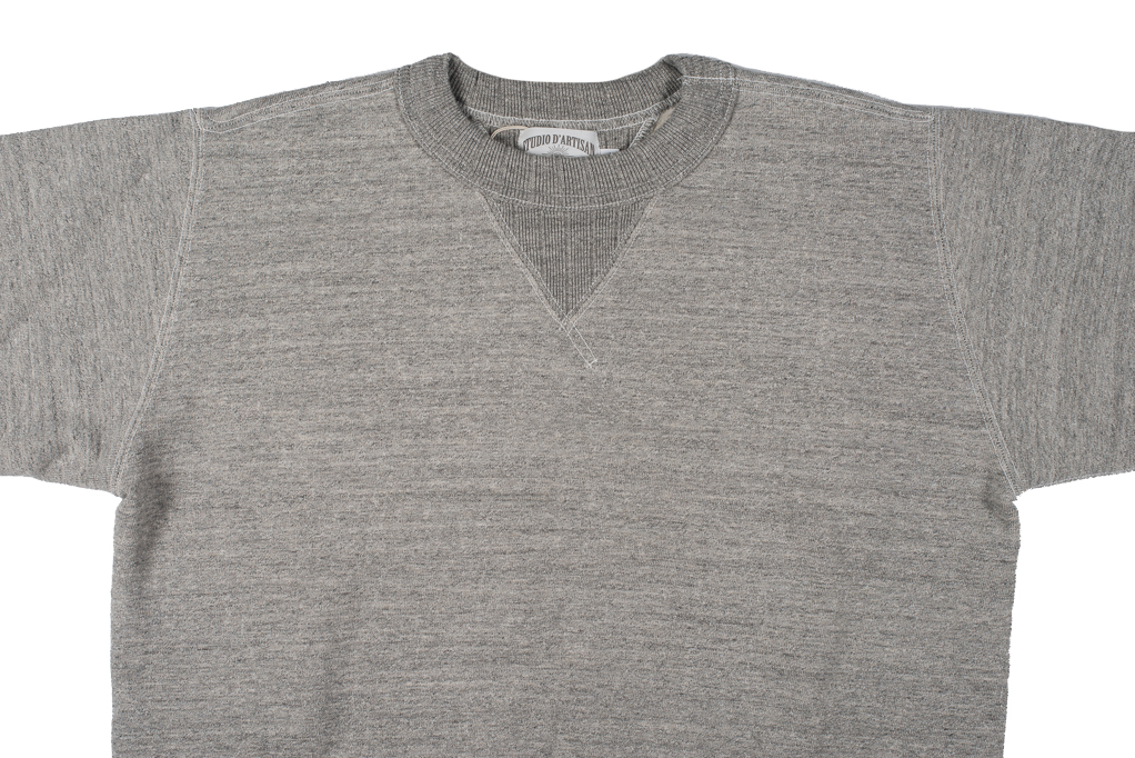 Studio D'Artisan Loopwheeled Crewneck Sweater - Gray